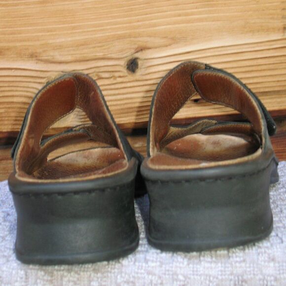 Romika Black Gray Nubuck Comfort Sandals Slides - Picture 6 of 10
